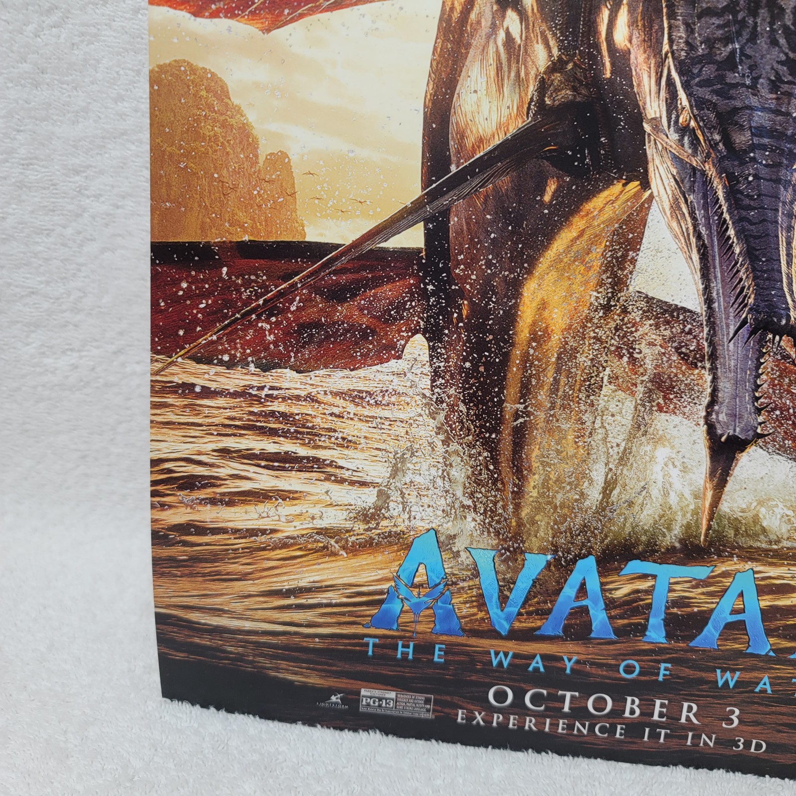 Avatar Way of Water Fire And Ash Double Sided Movie Poster 2022 11×17 Pre-owned