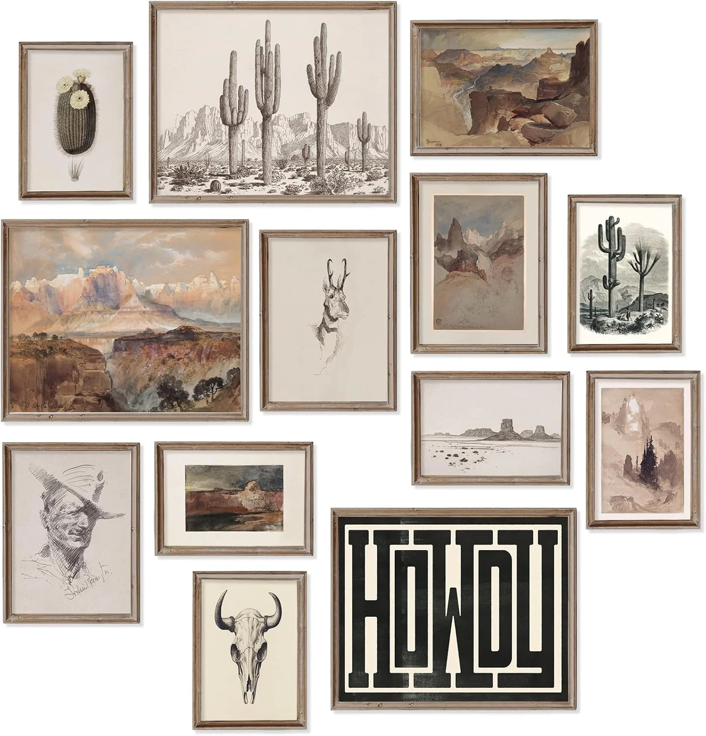 Western Decor Vintage Western Wall Decor,Farmhouse Cowboy Decor Wall Art,Boho Ra
