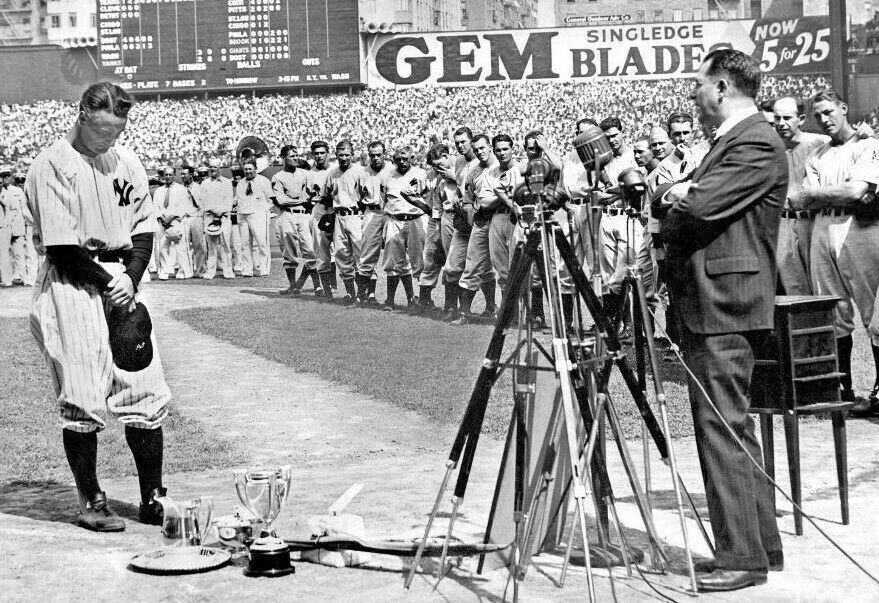 LOU GEHRIG FAREWELL SPEECH LUCKIEST MAN ALIVE MLB BASEBALL Poster – POSTER 20×30