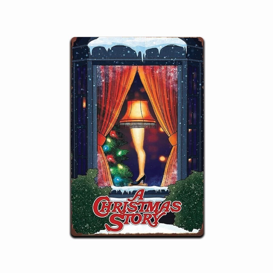 A CHRISTMAS STORY LEG LAMP Movie POSTER Tin Sign 8 x 12 in , Leslie Carlson,