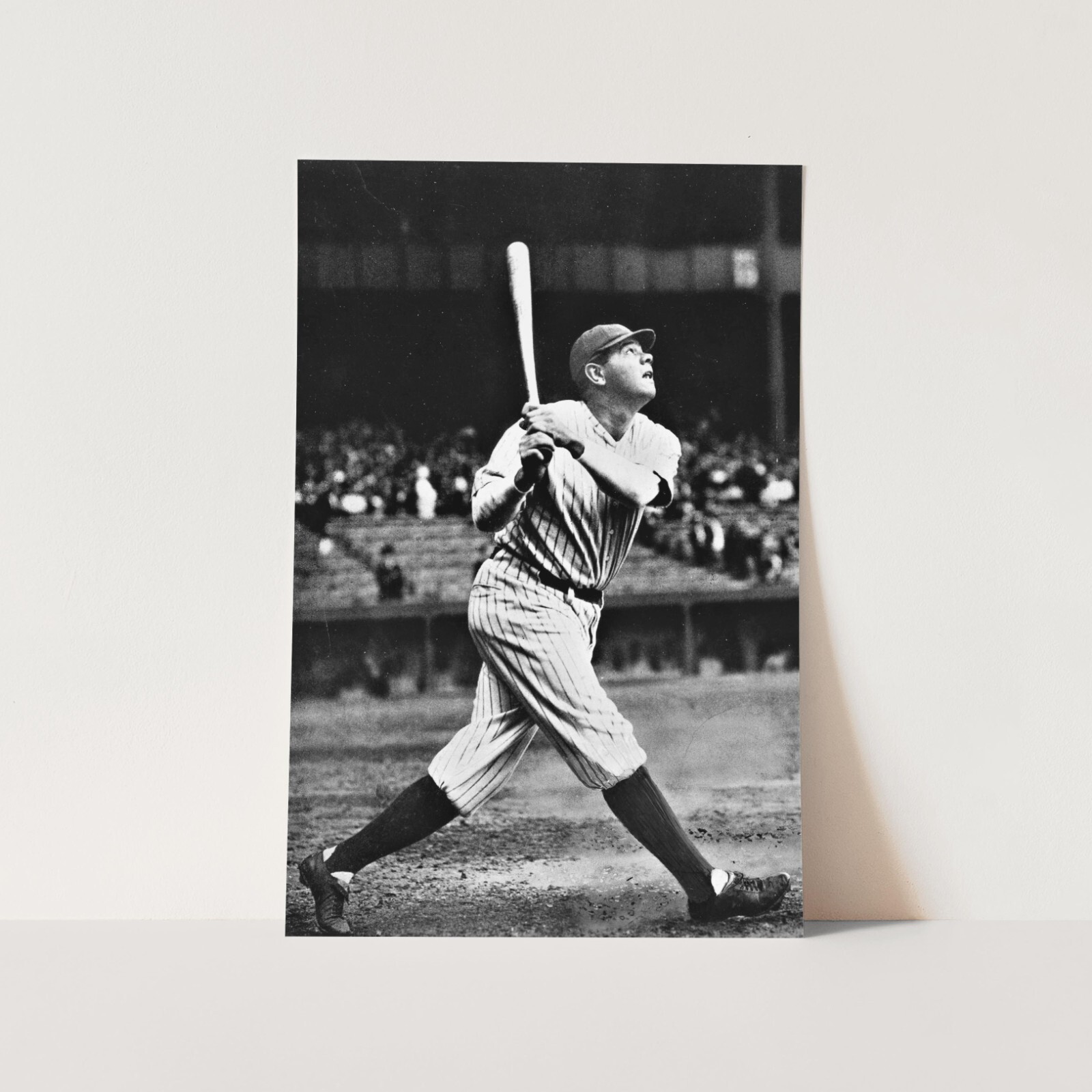Babe Ruth Home Run 1920s Baseball New York Yankees MLB Wall Art Poster Print