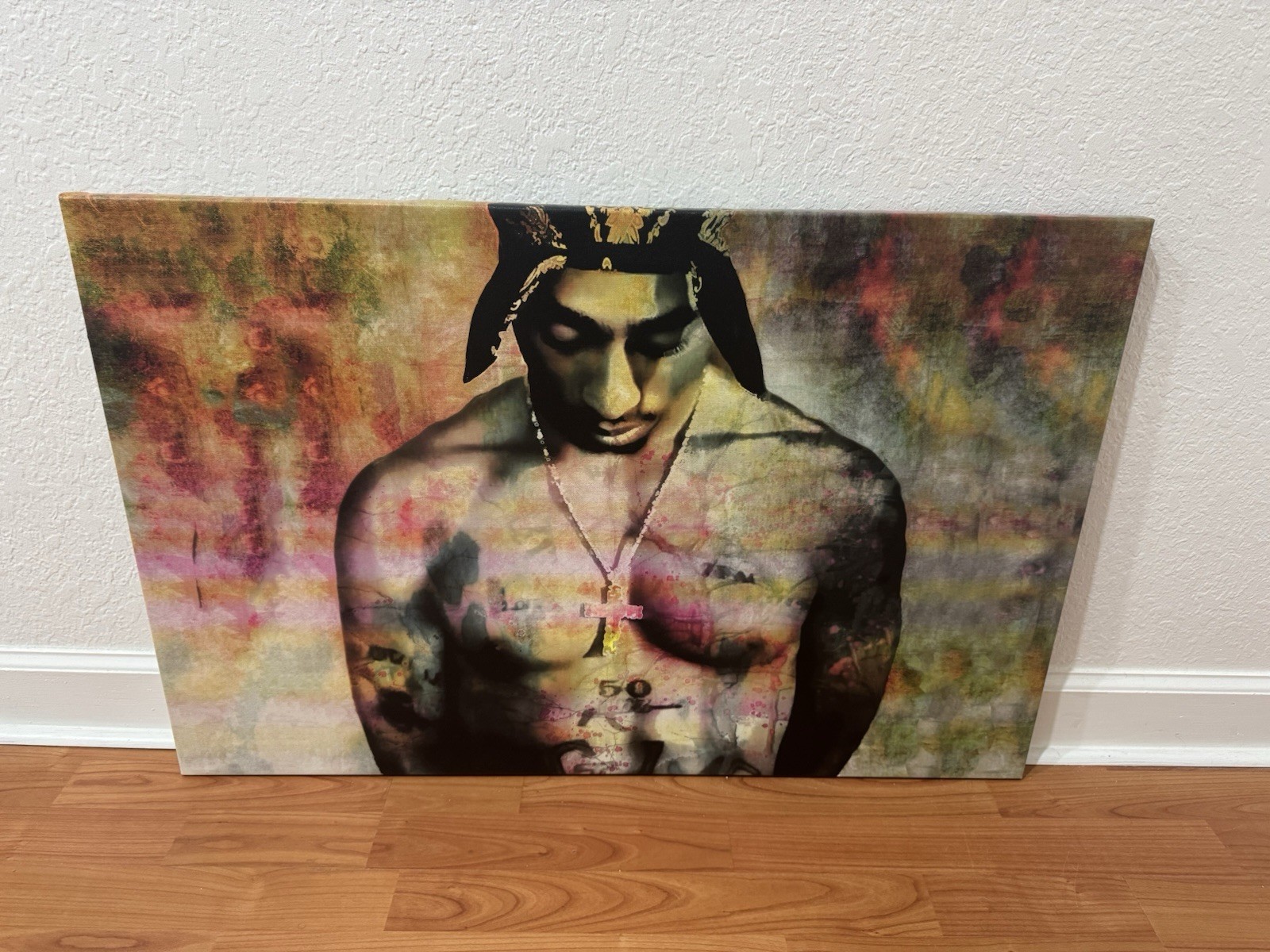 2Pac Tupac Canvas Art Painting | Tupac Wall Art Decor | READY TO HANG FAST SHIP