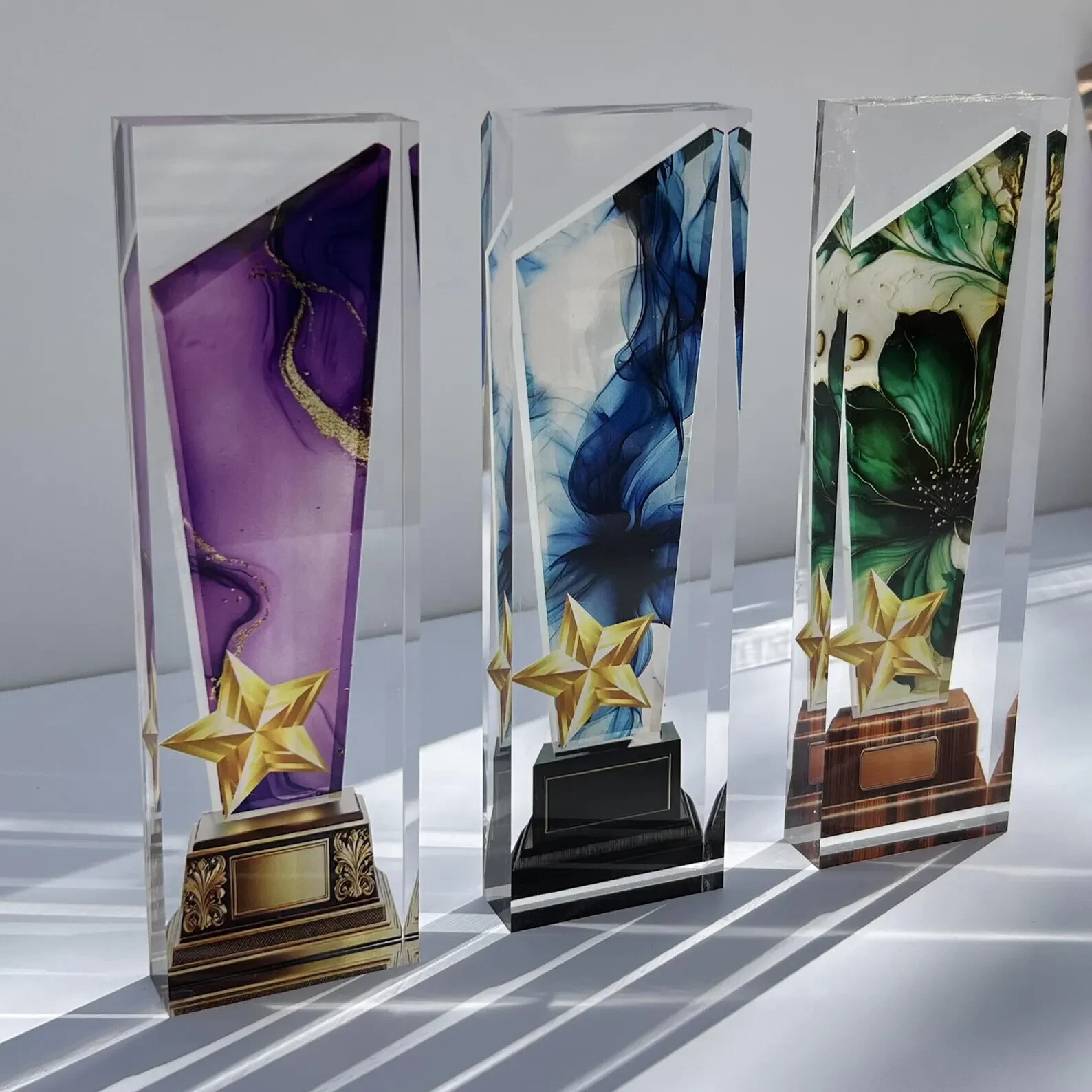 Custom Acrylic Trophy – Personalized Award with Logo & Text, Employee Gift