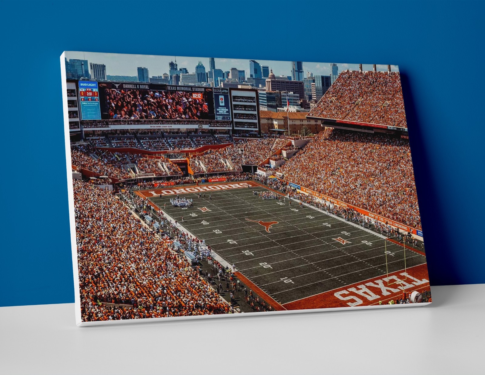 Texas Football Stadium Poster or Canvas – Texas Longhorns Football Wall Art