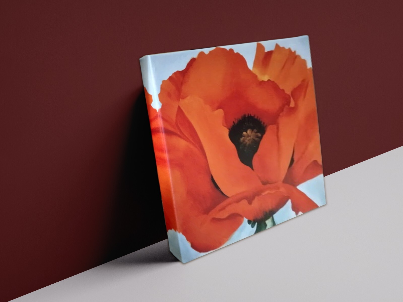 GEORGIA O’KEEFFE RED POPPY 1927 MINIMALISM ART GICLEE PRINT FINE CANVAS