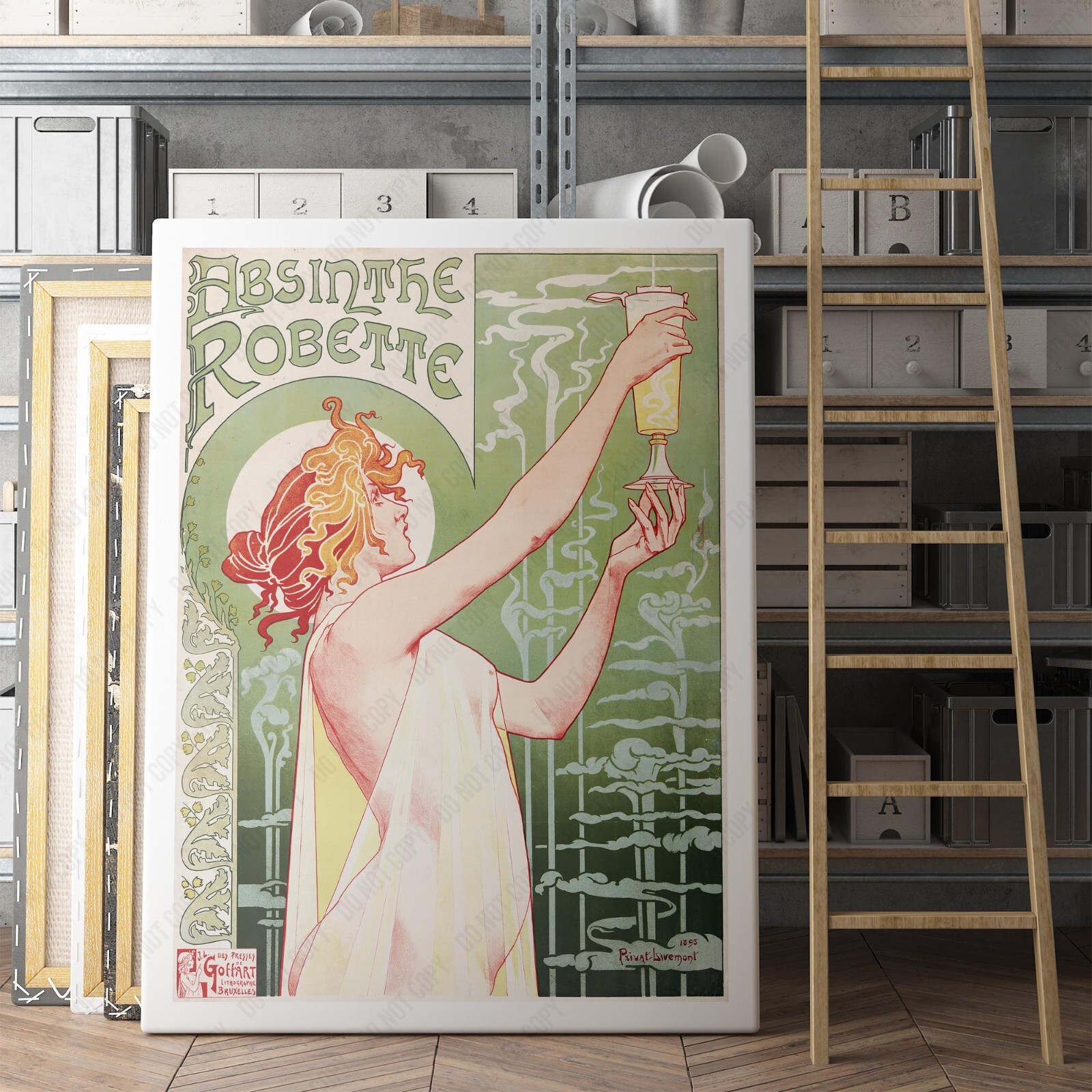 Absinthe Robette 1896 Vintage Advertising Drinking Ads Canvas Wall Art Print