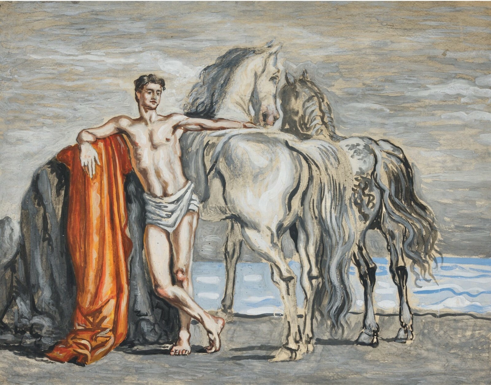 GIORGIO DE CHIRICO Art Poster or Canvas Print «DIOSCURO»