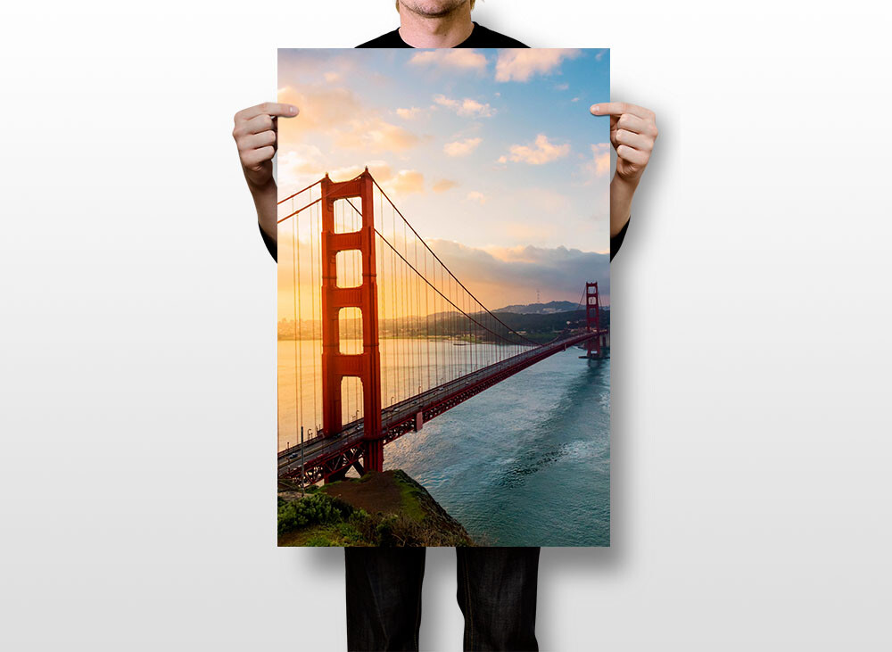 Golden Gate Bridge San Francisco Travel Landscape Wall Art Home – POSTER 20×30