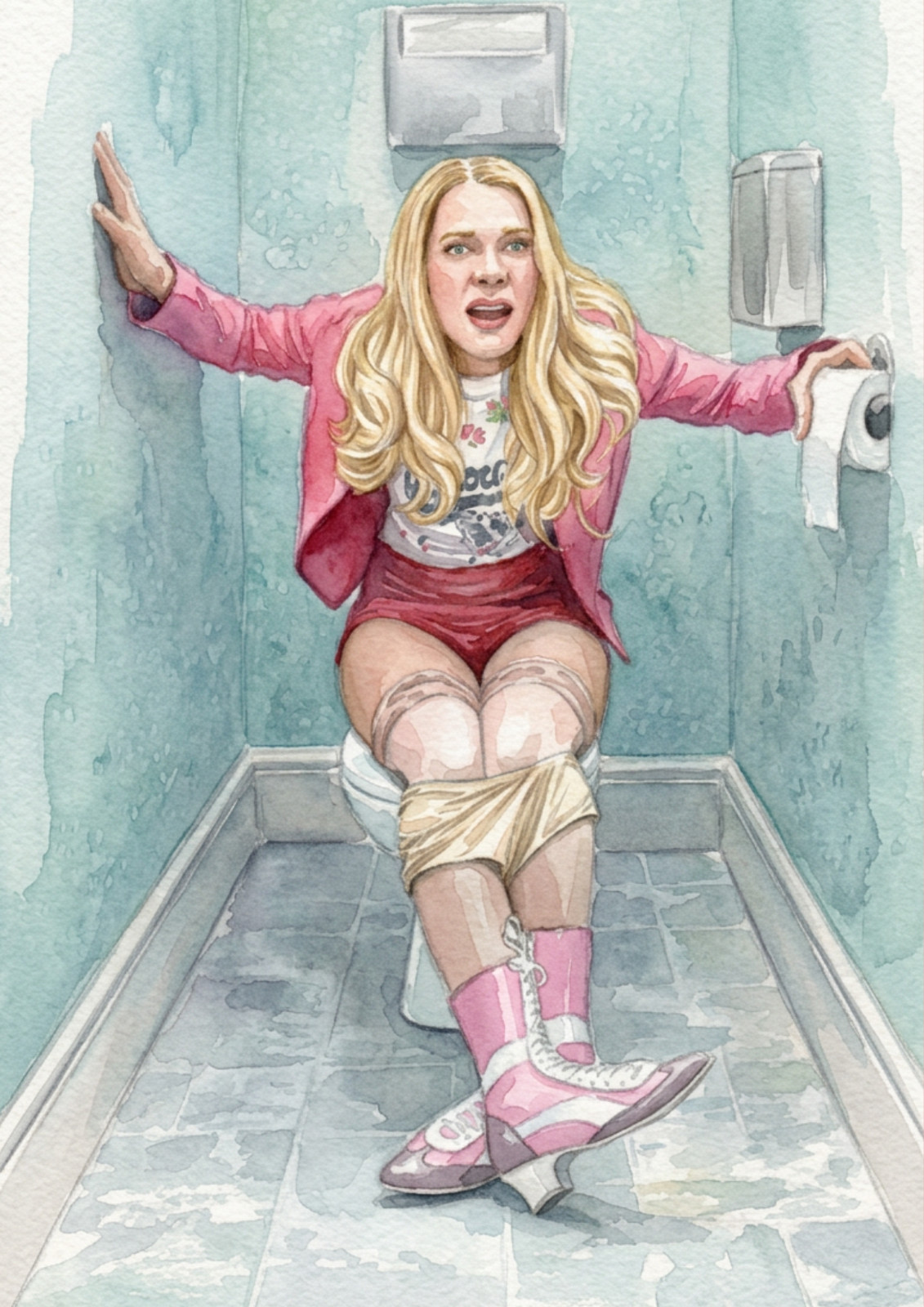White Chicks Bathroom Decor Wall Collage Poster Print