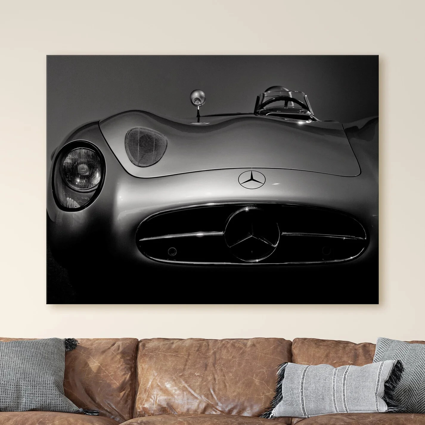 Vintage Mercedes 300 SL Roadster Sports Cars Canvas Wall Art Print