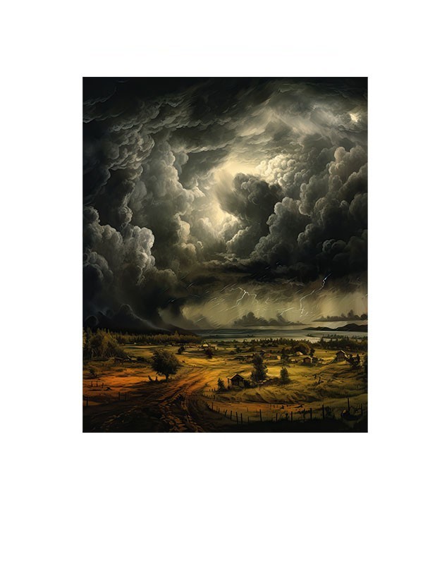 16×20 Storm Clouds Canvas Print Wall Art