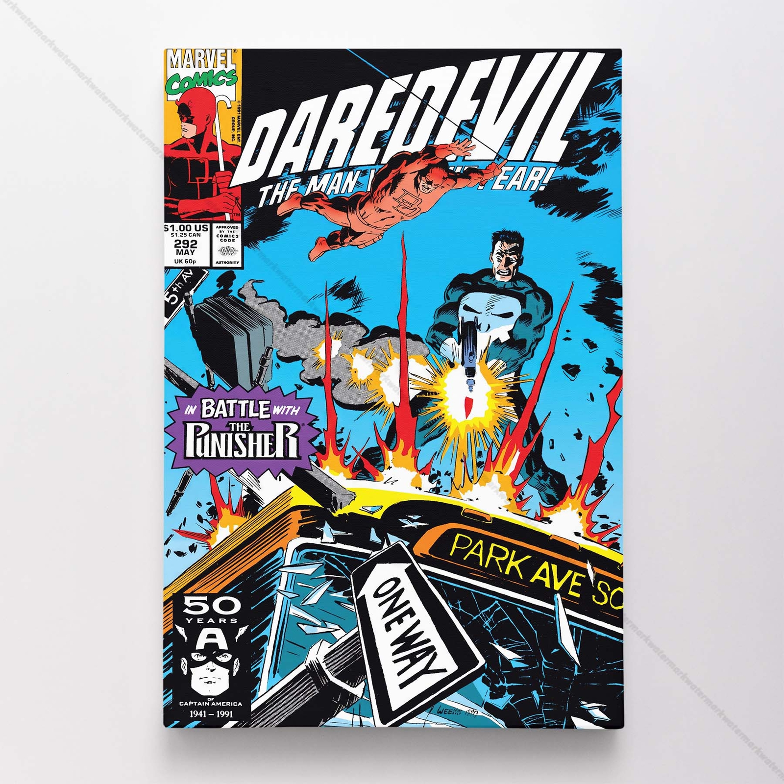 Daredevil Poster Canvas Vol 1 #292 Comic Book Art Print