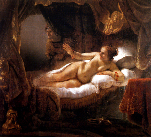 REMBRANDT DANAE BAROQUE ART GICLEE PRINT FINE CANVAS