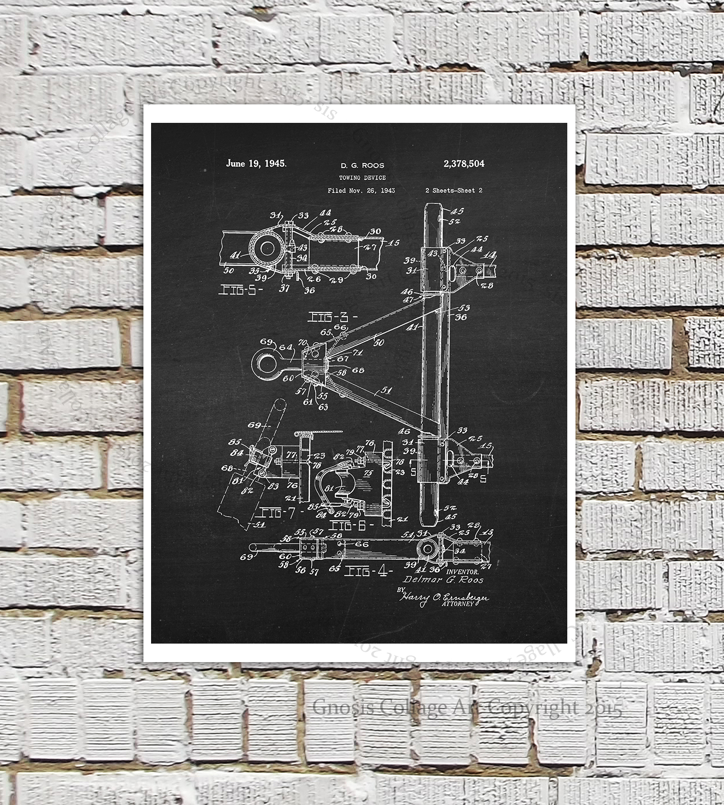 Willys Jeep Patent Art Prints set of 12 prints Black & White Automotive Wall Art