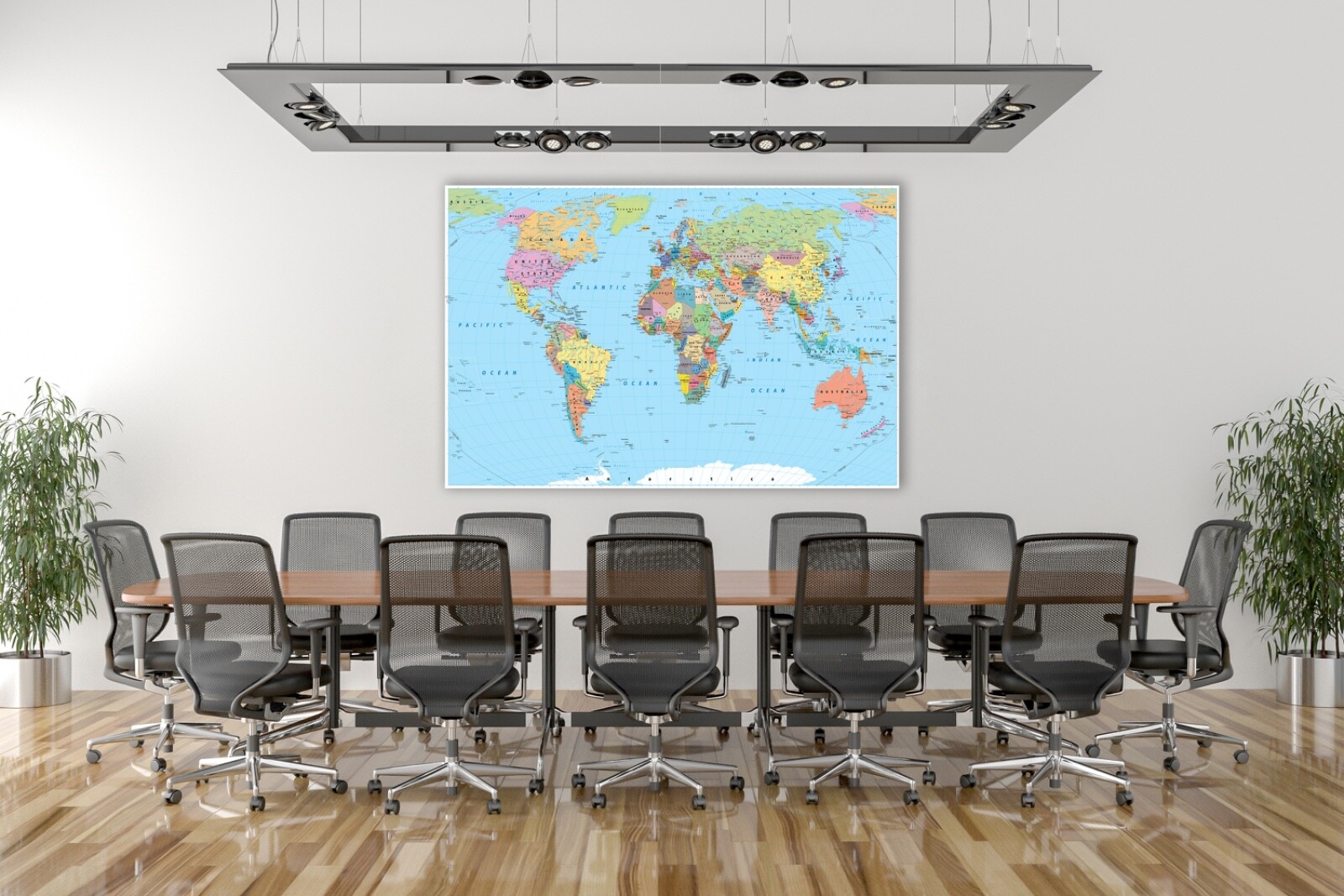 National Geographic World Executive Wall Map Poster Print, World Map Stick$Peel.