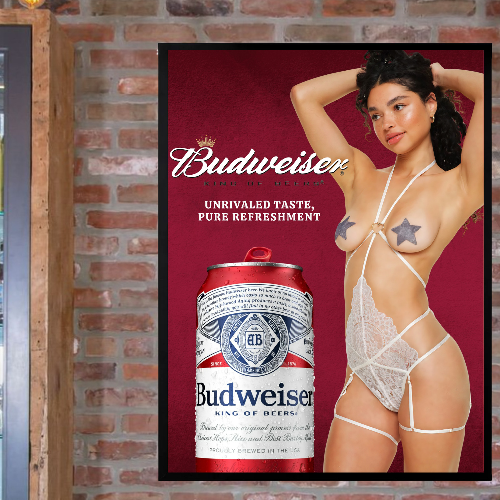 Vintage Retro Style King of Beers Poster Vintage Styl 18×24 sexy girl wall decor