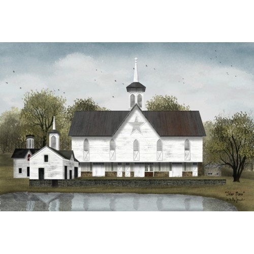 Billy Jacobs Canvas Print «STAR BARN» 12″x18″ Rustic Farmlife