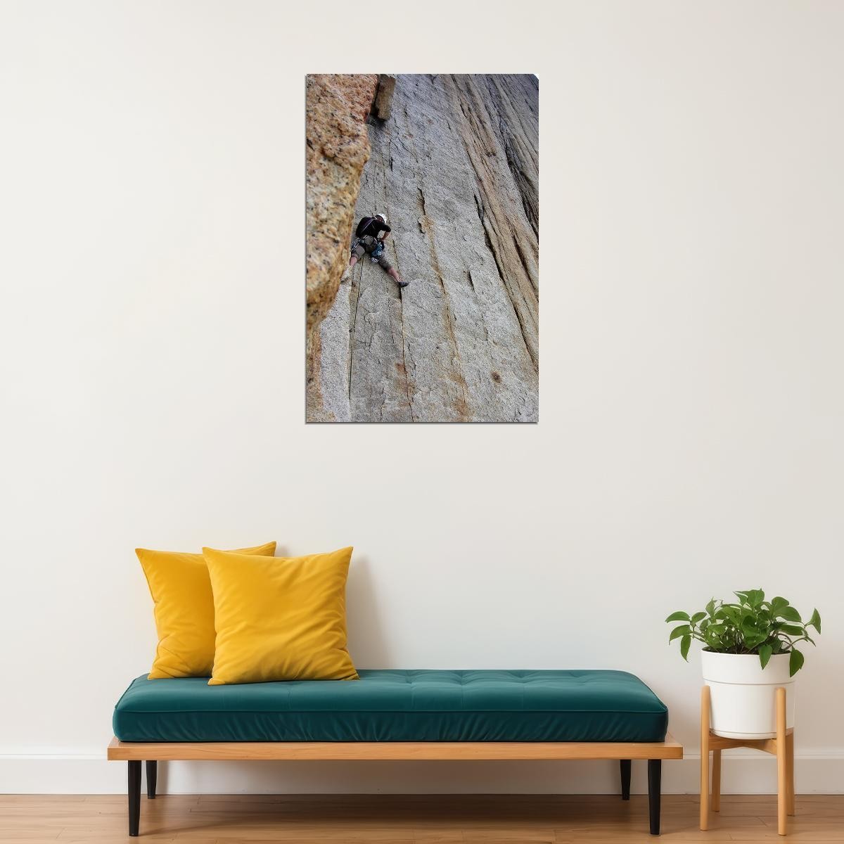 614887 Climbing Rock Face In Custer State Park Landscape Wall Print Poster