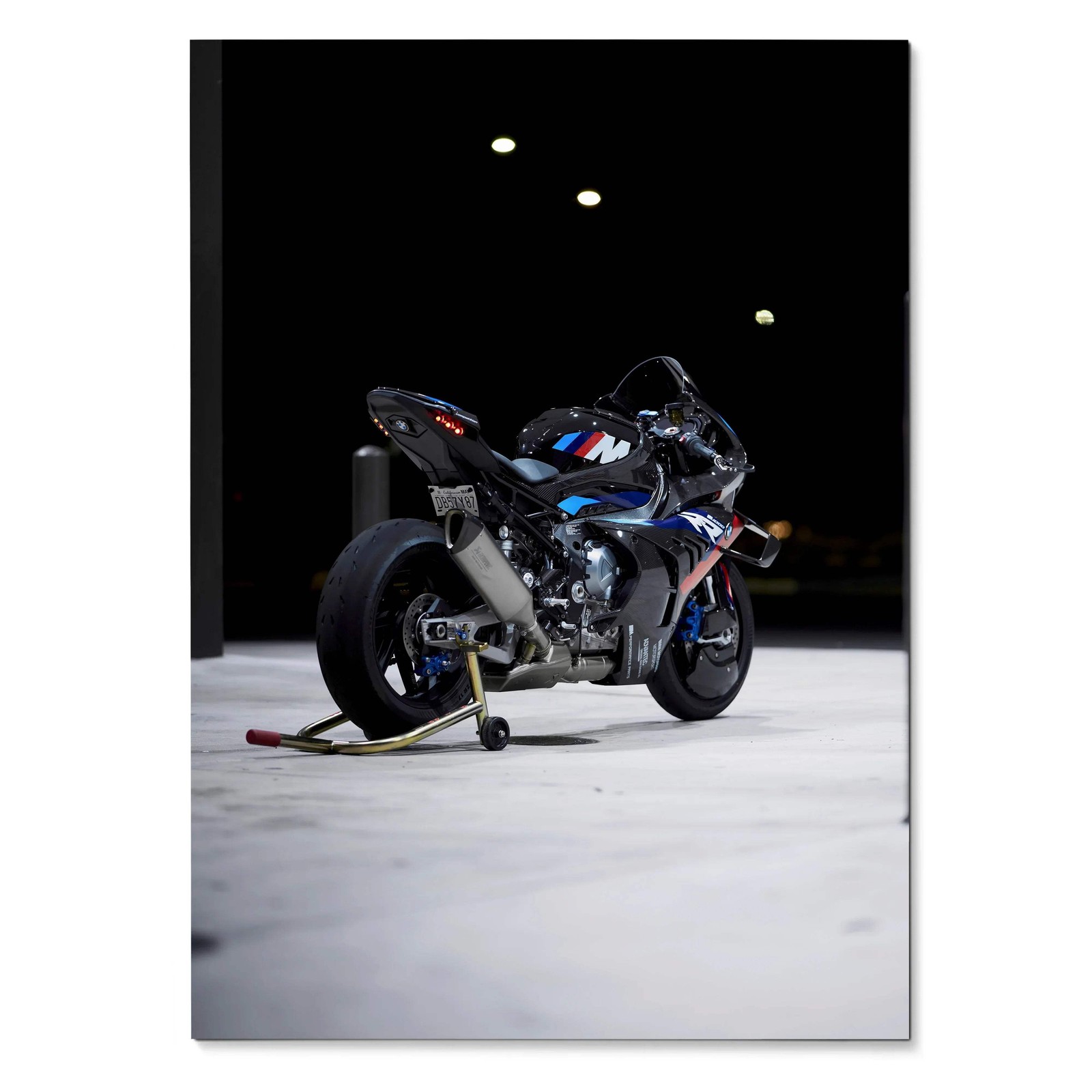 BMW Inspired M1000RR Motorcycle Art Print 018 Vibrant Satin Decor for Enthusiast