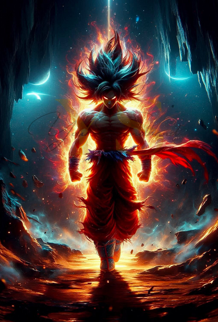 Dragon ball Z Goku poster print 13″x19» home decor glossy paper #2