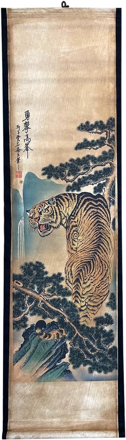Wall Art Poster Prints Paintings, Hanging Paper Scroll Decor Ready to Hang Asia