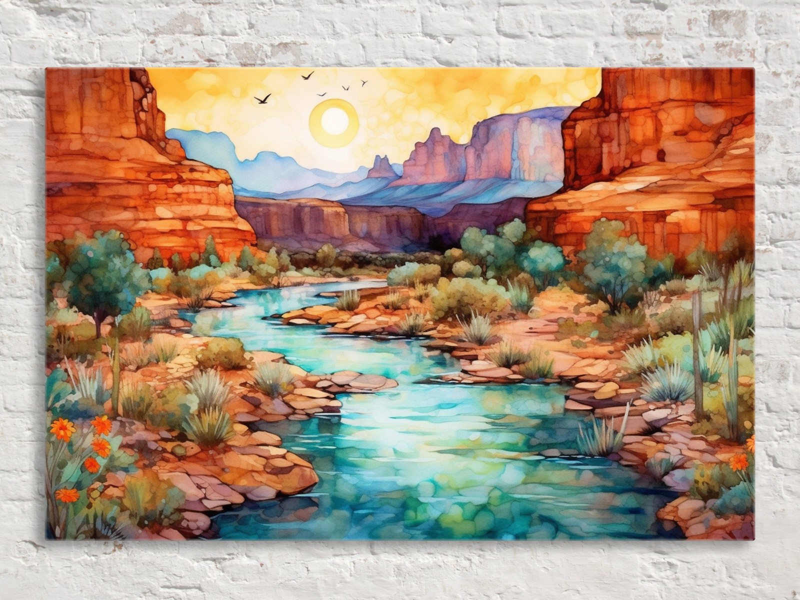 Southwest Desert Art Large Canvas Desert Landscape Print Living Room Decor