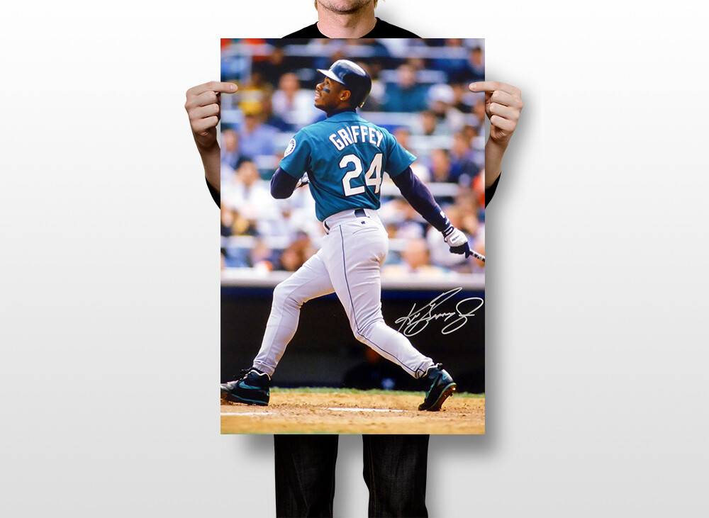 Ken Griffey Jr Home Run Hit Art Wall Indoor Room Outdoor Poster – POSTER 20×30