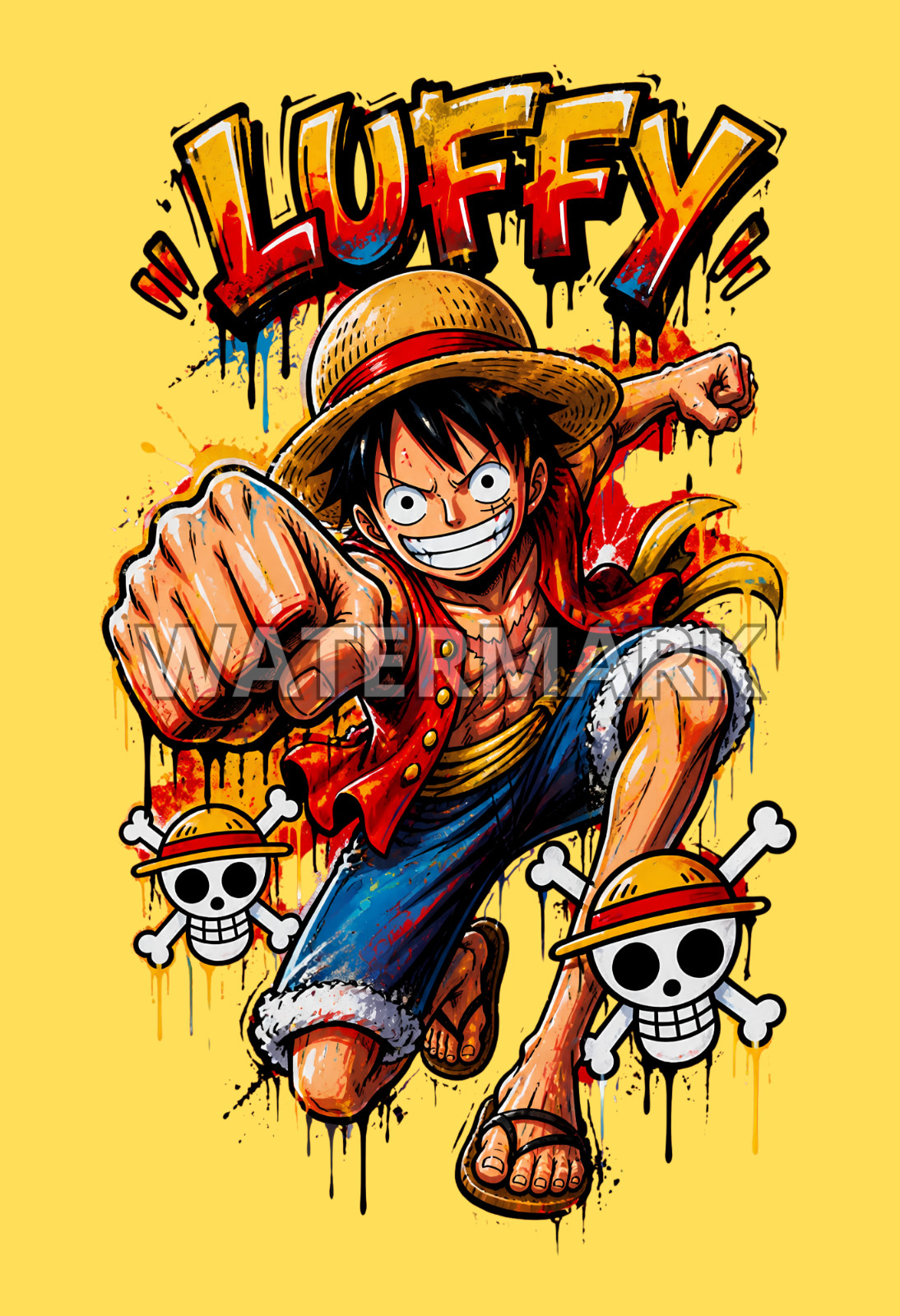 One Piece luffy Poster print 13″x19″ glossy photo paper inches home decor