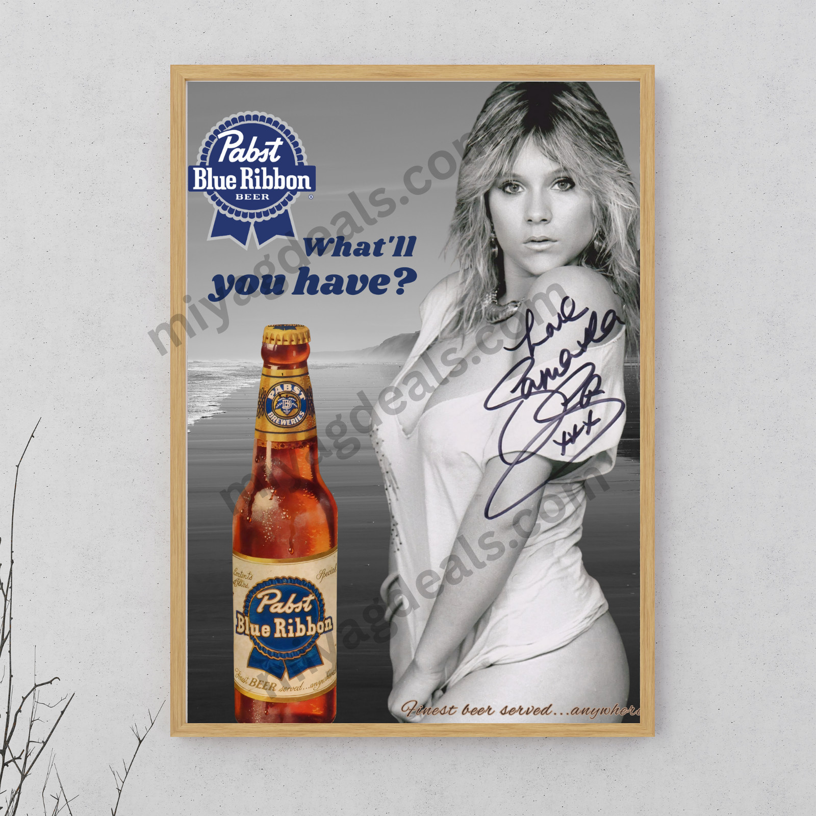 Huge Vintage Retro Samantha Fox & PBR Beer Poster 18×24 Inches Classic 80s ART