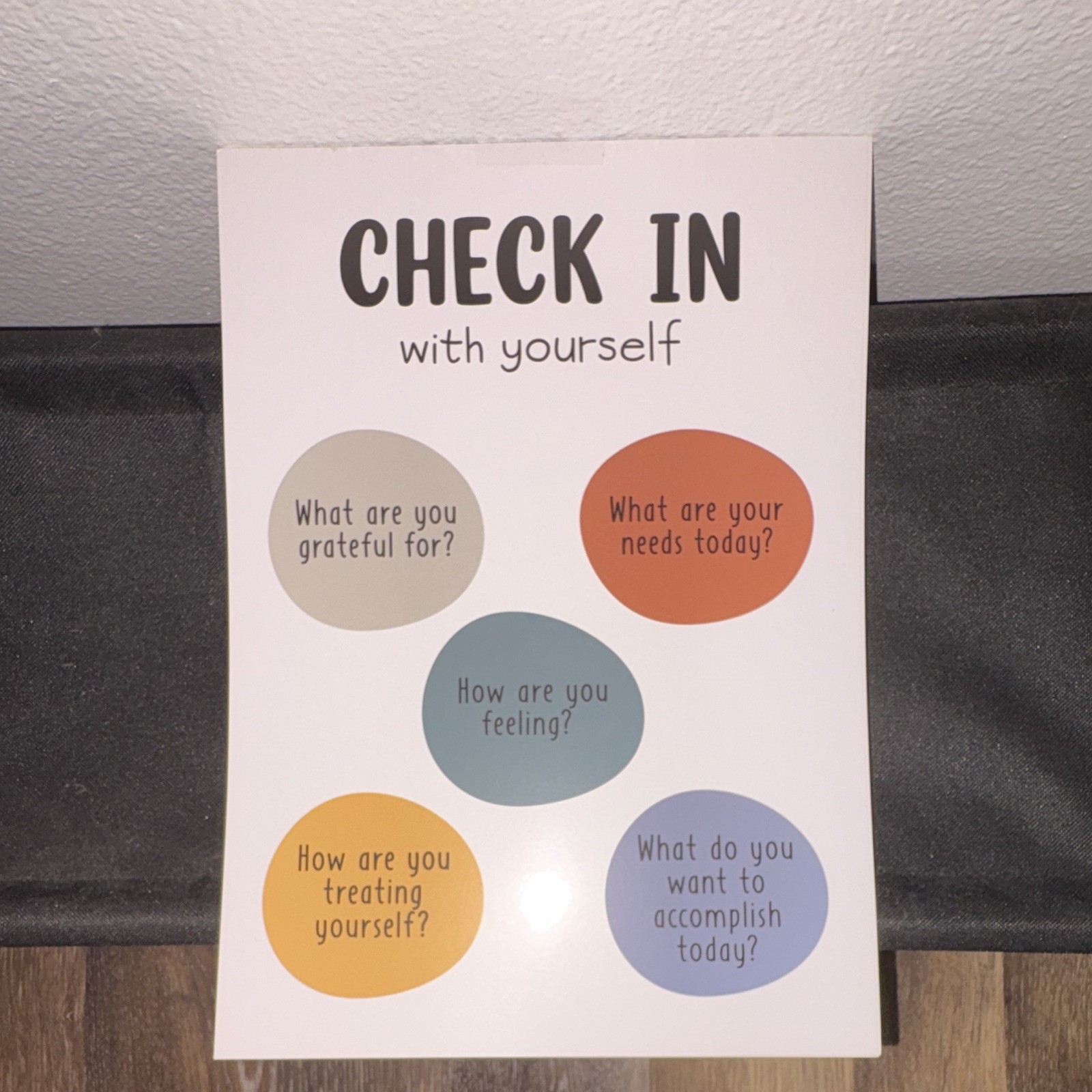 Mental Health Anxiety Coping Statements Poster Prints Set, Unframed Vertical