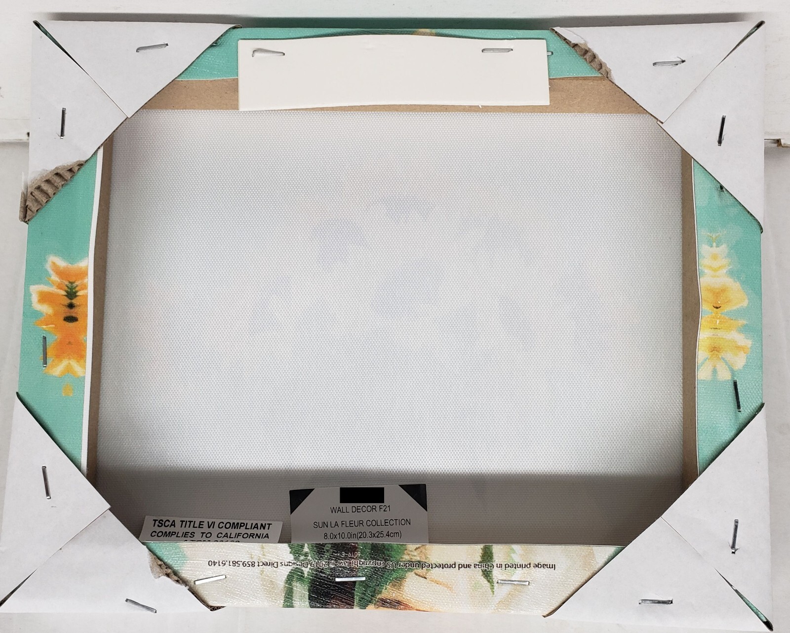 1 KITCHEN CANVAS WALL FRAME,10″ x 8″, SUNFLOWERS BOUQUET IN THE HANDS, HL