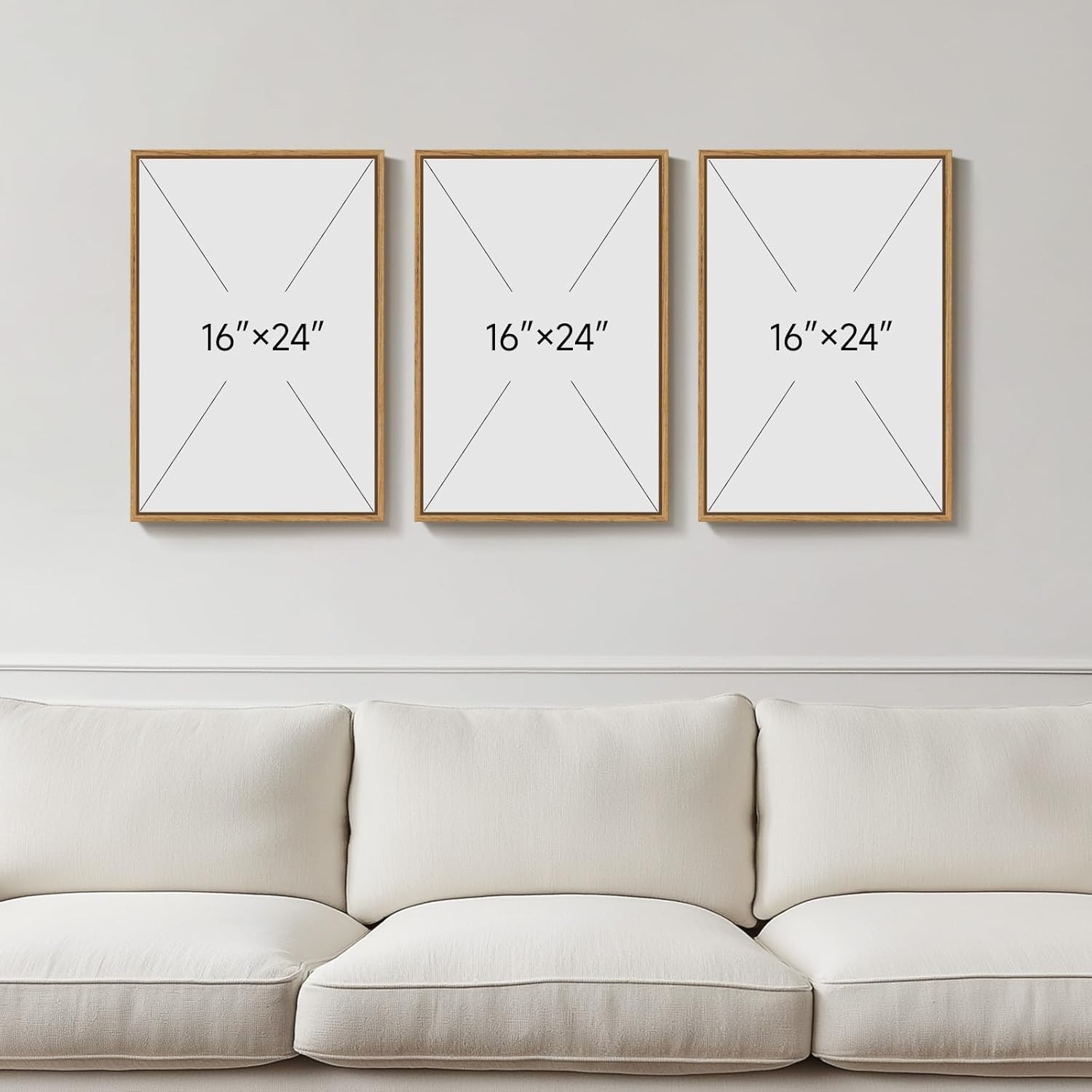 Neutral Abstract Boho Wall Art Bedroom, 3 Piece Brown Black Botanical Minimalist
