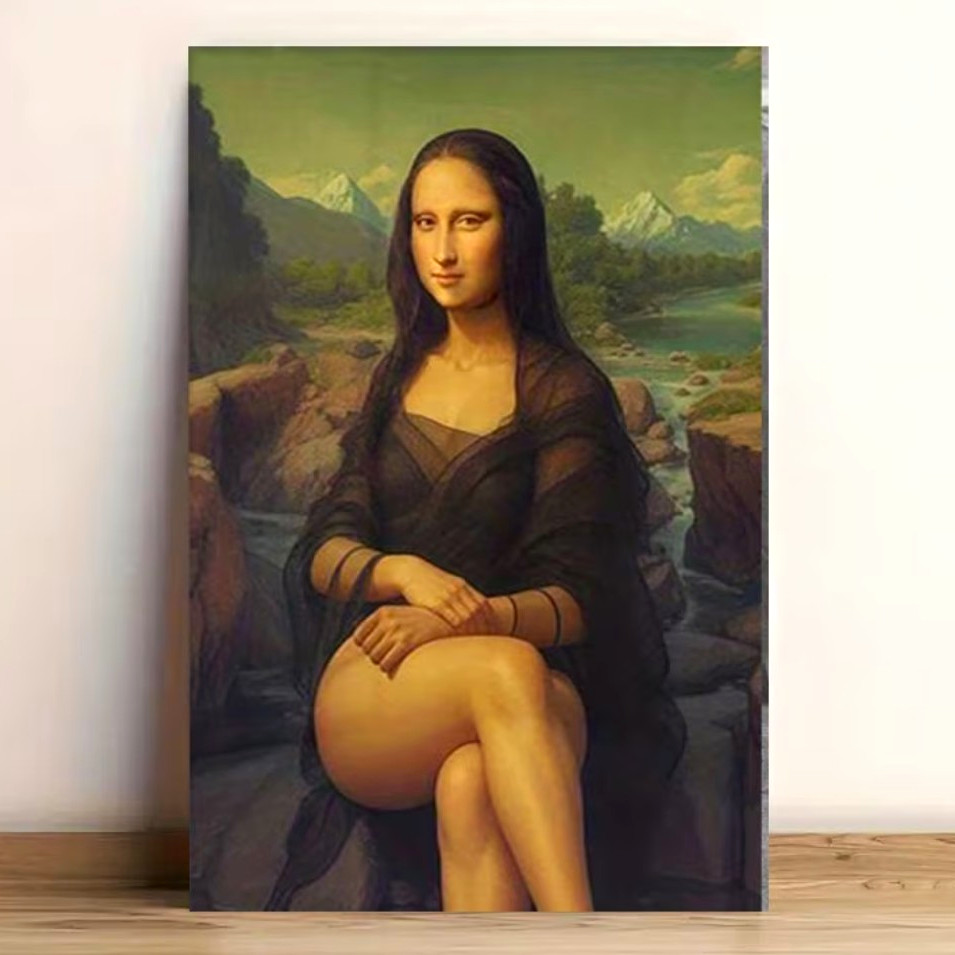 Mona Lisa Nude Style Canvas Print 12×18 in Waterproof Unframed