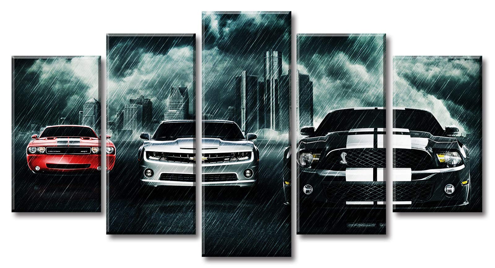 Boys Bedroom Decor Car Posters of Sports Cars Black and White Red Wall Art 5 …