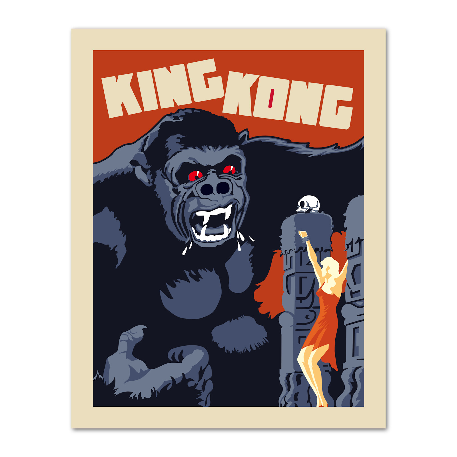 1933 KING KONG Photo Art Poster DANISH Movie Print Repro 8×10 11×14 11×17 16×20
