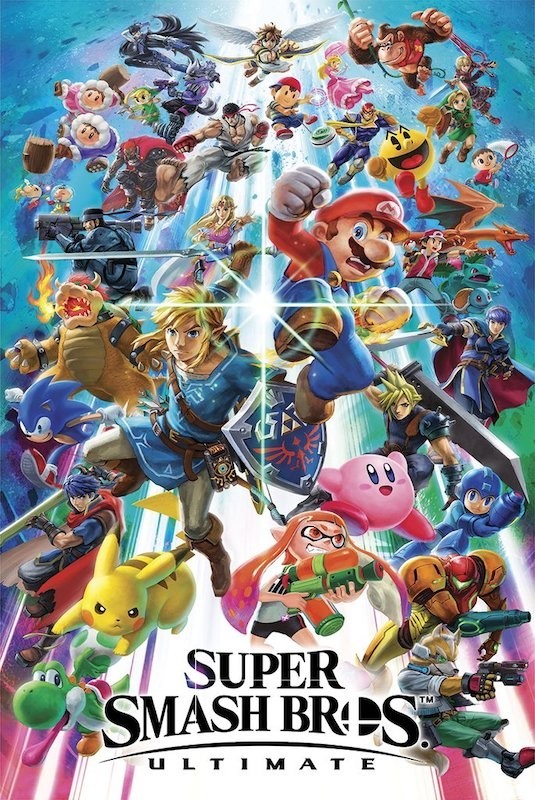 Poster – Nintendo Super Mario Zelda Link Smash Brothers Bros 24×36″ NEW 53254