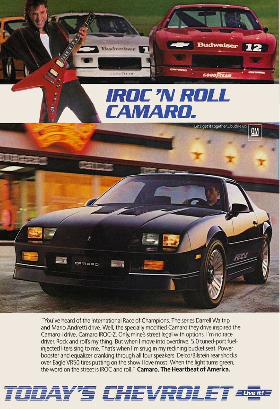 1986 CAMARO POSTER – Poster 20×30 AD AWESOME PRINT!