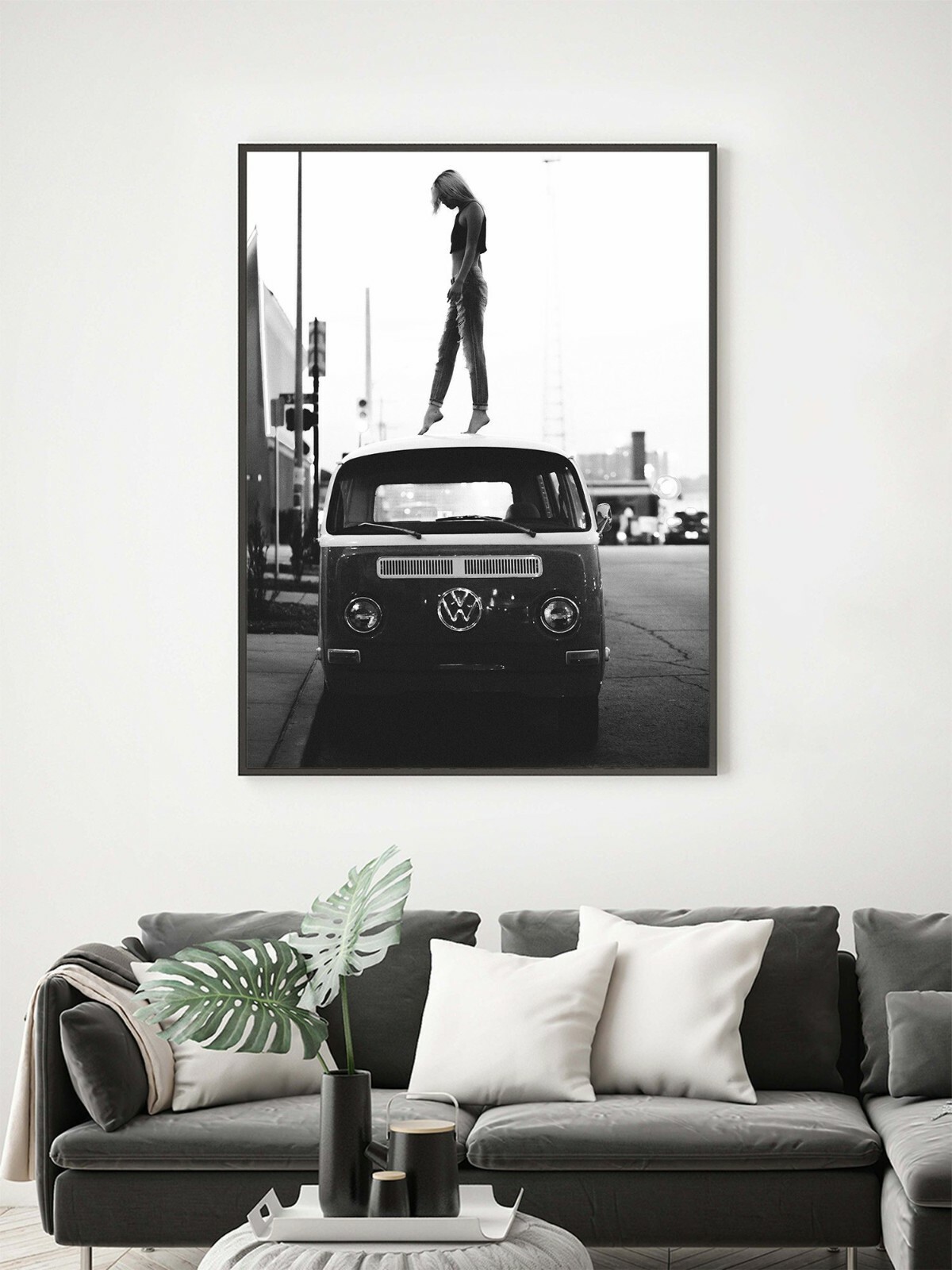 Volkswagen Girl Fashion Pop Art Poster Print. Great Decor For Fashion Lover