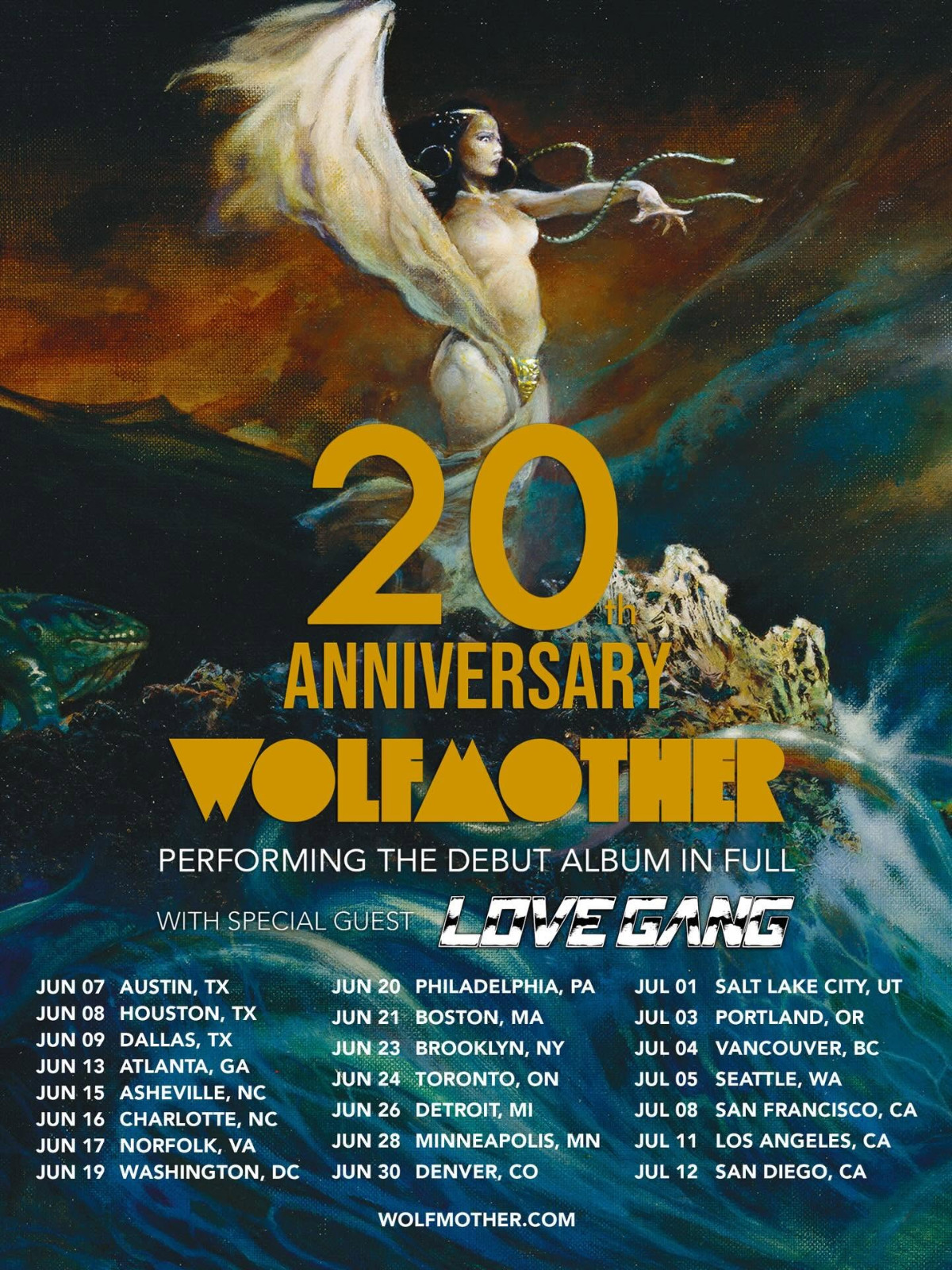 Wolfmother North American Tour 2026 Concert Poster