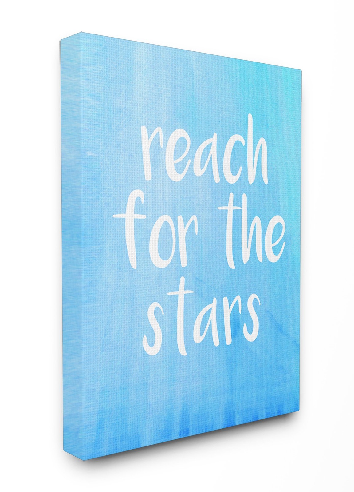 Reach for The Stars Blue and White Canvas Wall Art, 16×20 House of Lulu