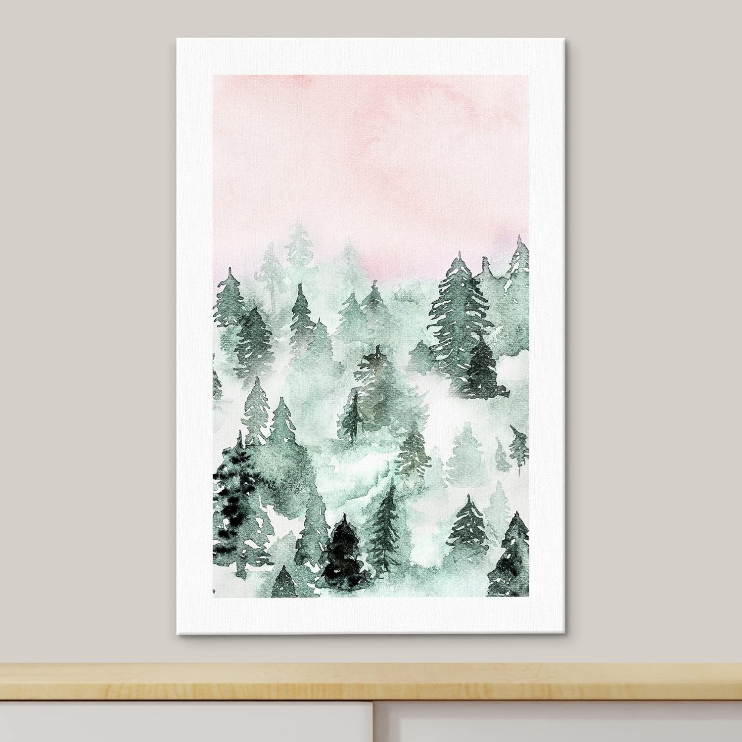 Forest Series Wall Art Canvas Print – Pine Trees Frozen In The Snow