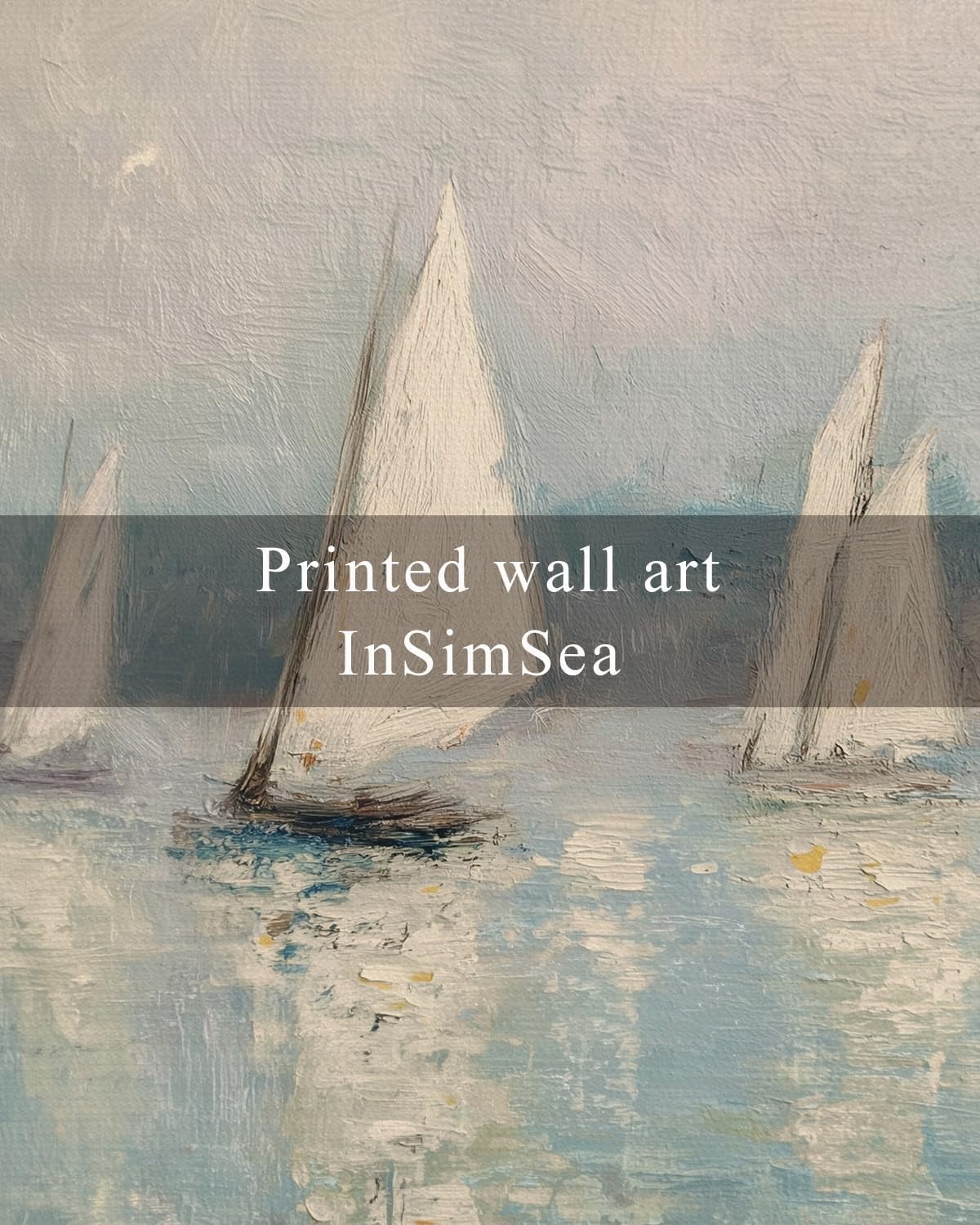 Impressionist Sailboat Painting, 10x8in