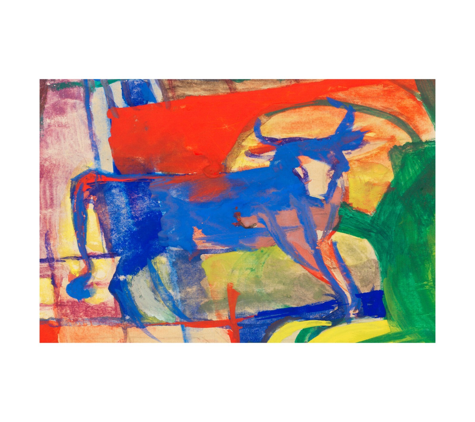1913 Blaue Kuh Franz Marc (German, 1880-1916) Movie Poster or Canvas Home Decor