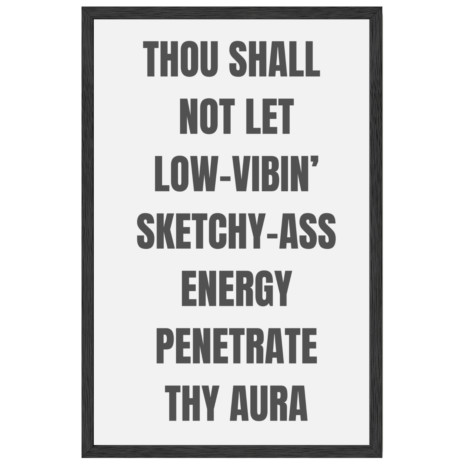 Funny Motivational Wall Art Framed Poster 11×17 Black Office Decor Gift