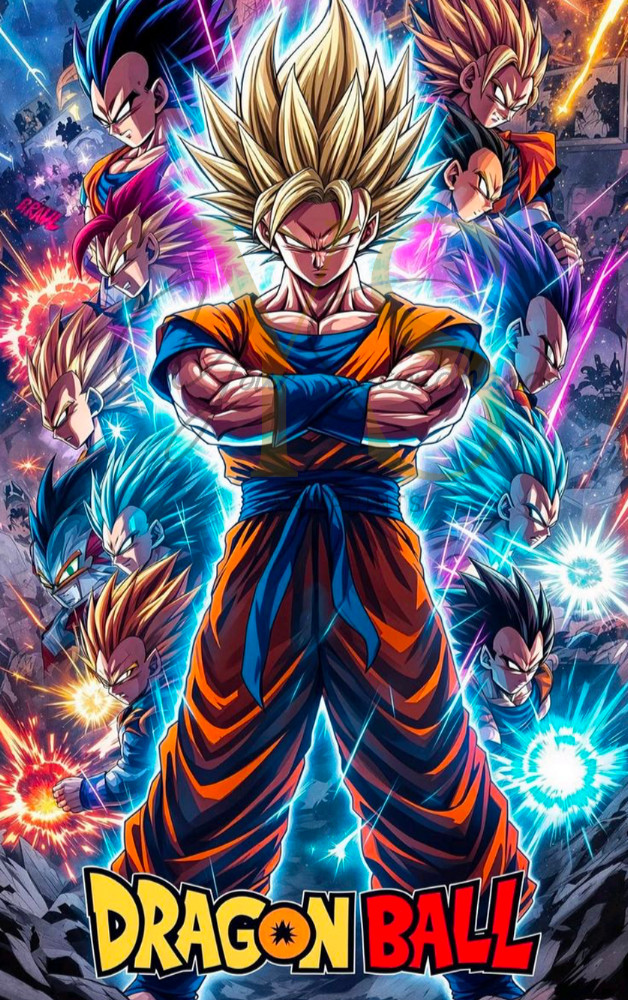 Dragon ball Z Super Saiyan 2 poster print 8.5»x14» home decor glossy paper #1