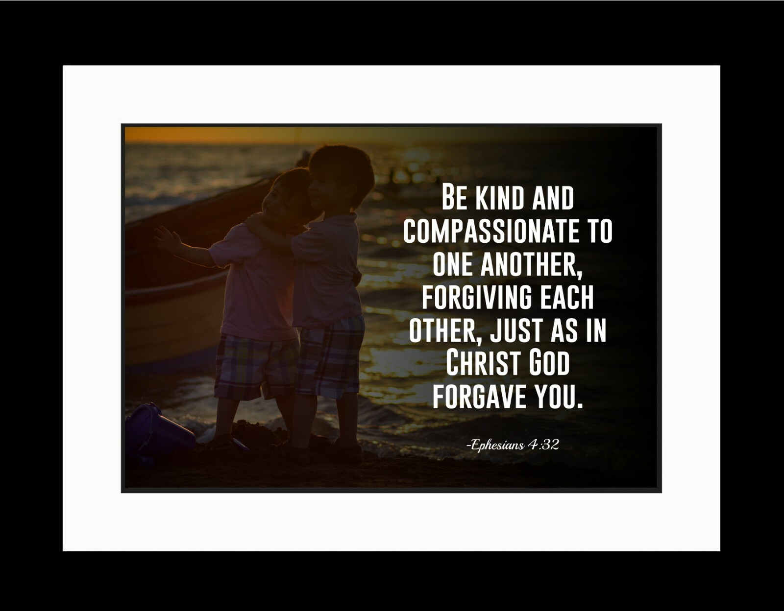Ephesians 4:32 Be Kind Poster Print Picture or Framed Wall Art