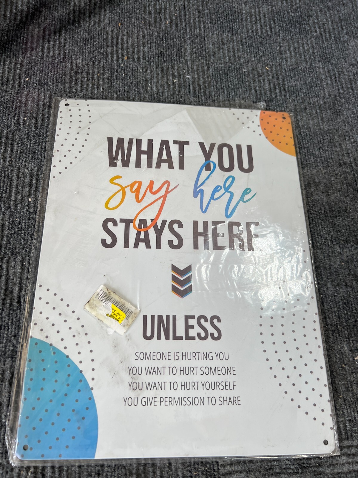 (QTY 11) TOCMANE What You Say Here Stays Here Poster Metal Sign 16×12 Inch