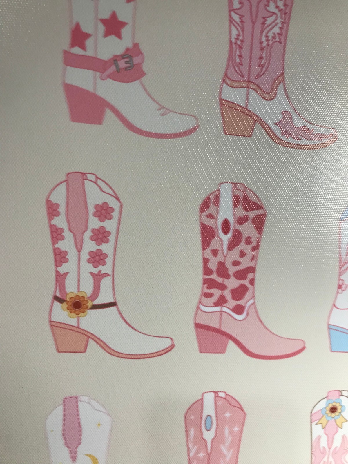 3 Pre-Owned Cowgirl Boots, Howdy & Kicking It 15.5” x 11.5” Canvas Wall Hangings