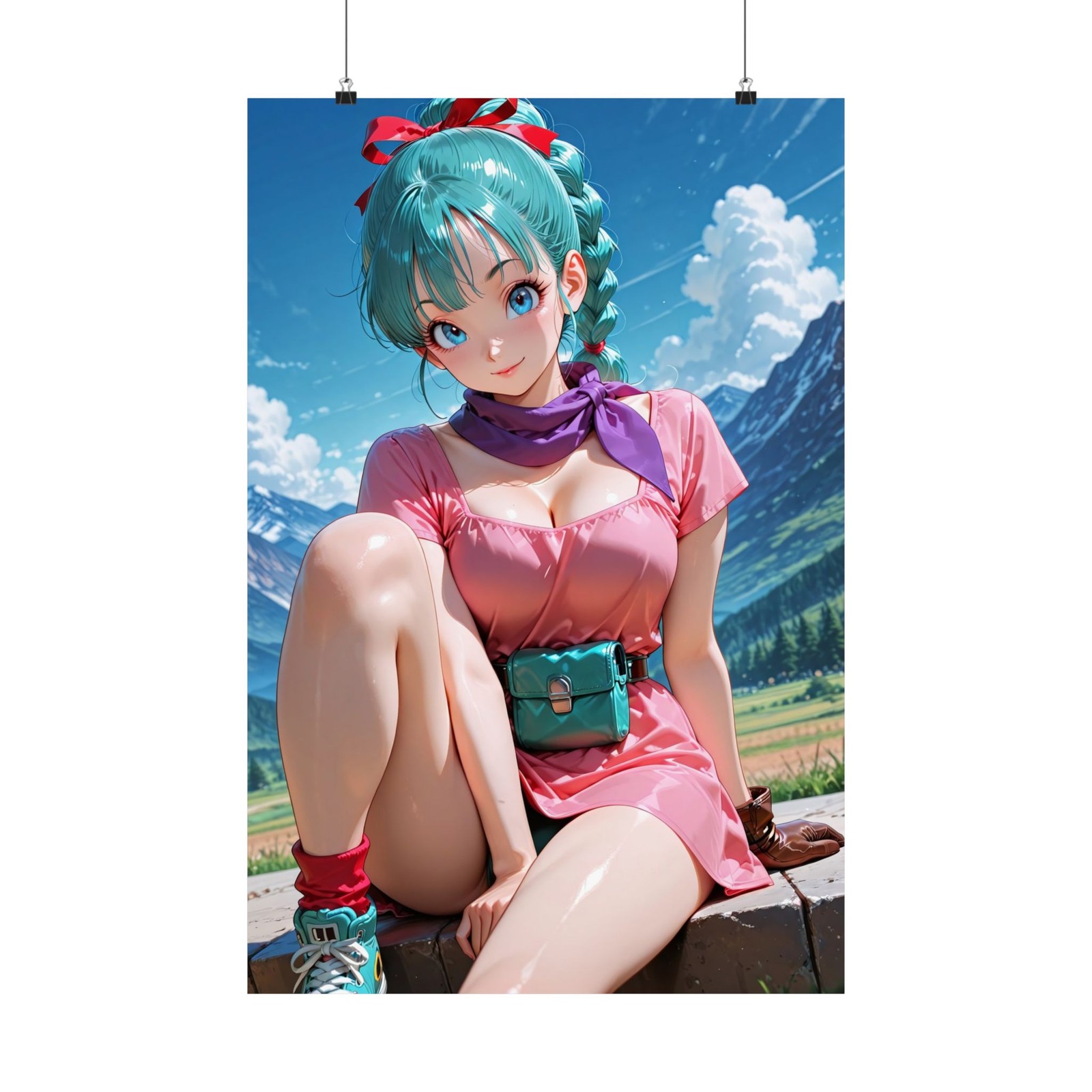 Bulma Dragon Ball Z Anime Poster Wall Art Print