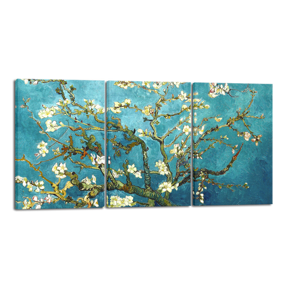 3 Piece Canvas Prints Wall Art of Almond Blossom by Van Gogh for Wall Decor